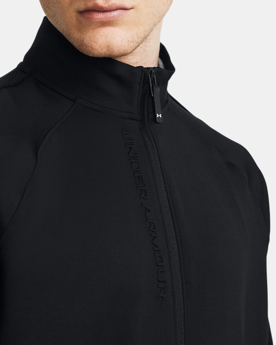 Herren UA Storm Midlayer mit durchgehendem Zip, Black, pdpMainDesktop image number 2